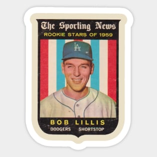 VINTAGE BASEBALL - THE SPORTING NEWS BOB LILLIS Sticker